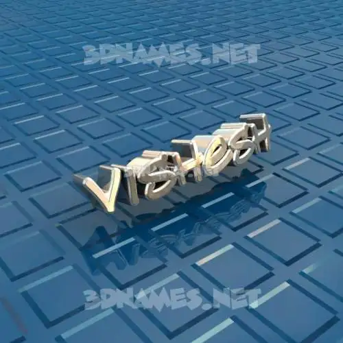 vishesh in Blue Bling style - 3D name wallpaper