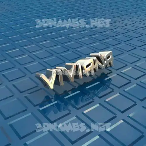 viviana in Blue Bling style - 3D name wallpaper