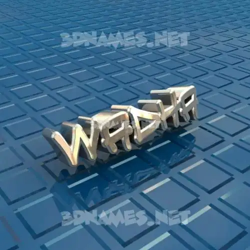 wadha in Blue Bling style - 3D name wallpaper