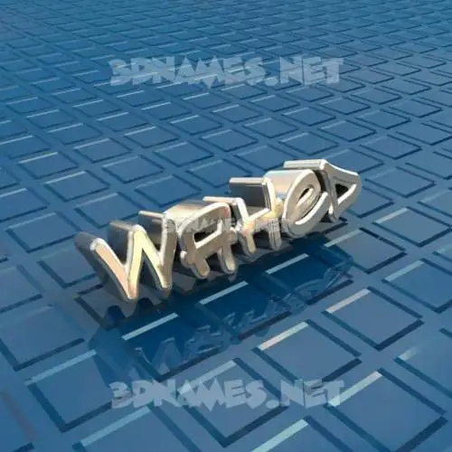 wahed in Blue Bling style - 3D name wallpaper wahed in Blue Bling style - 3D name wallpaper