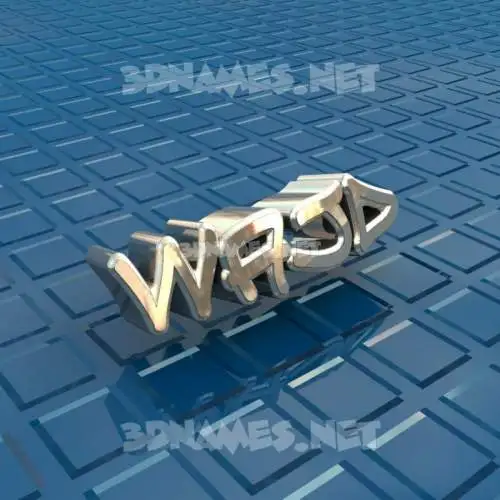 wajd in Blue Bling style - 3D name wallpaper