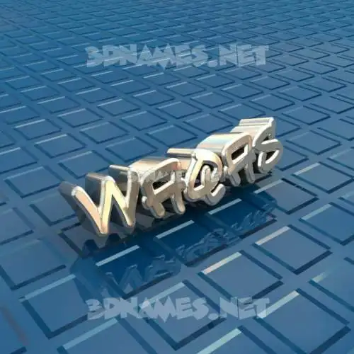 waqas in Blue Bling style - 3D name wallpaper