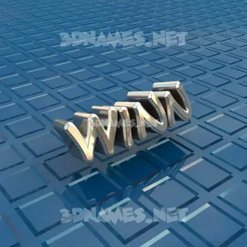winn in Blue Bling style - 3D name wallpaper