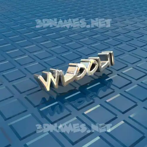 wloolii in Blue Bling style - 3D name wallpaper