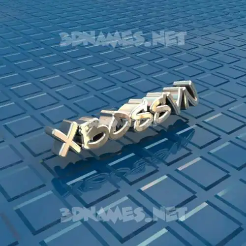 xbossvn in Blue Bling style - 3D name wallpaper