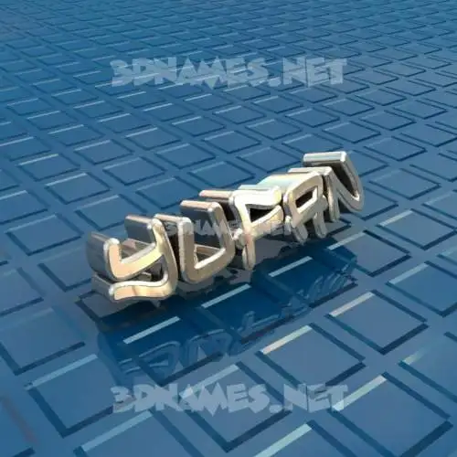 yufan in Blue Bling style - 3D name wallpaper