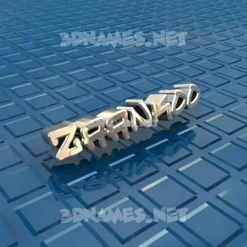 zaankoo in Blue Bling style - 3D name wallpaper