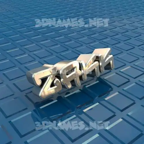 zakk in Blue Bling style - 3D name wallpaper