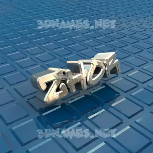 zhor in Blue Bling style - 3D name wallpaper