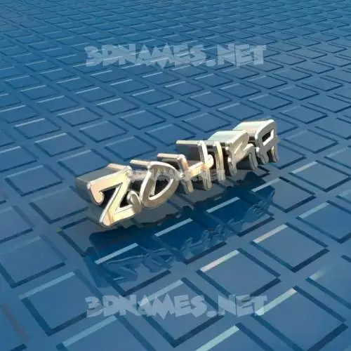 zohira in Blue Bling style - 3D name wallpaper