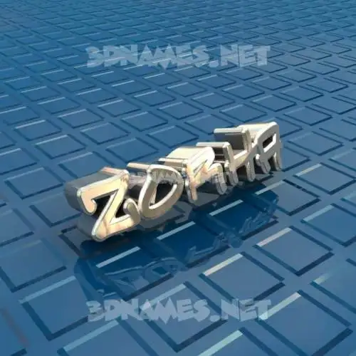 zorha in Blue Bling style - 3D name wallpaper