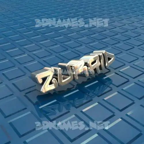 zuraid in Blue Bling style - 3D name wallpaper