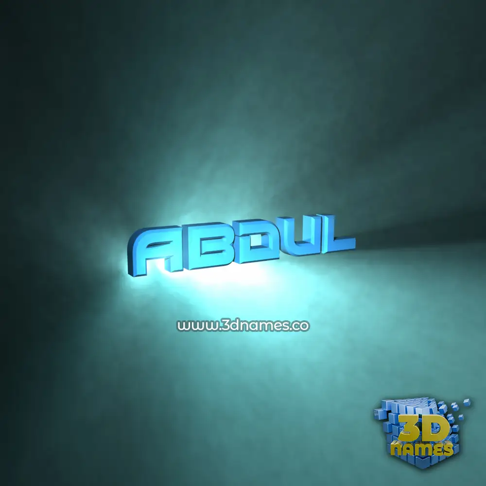 abdul in Light Shine style - 3D name wallpaper abdul in Light Shine style - 3D name wallpaper