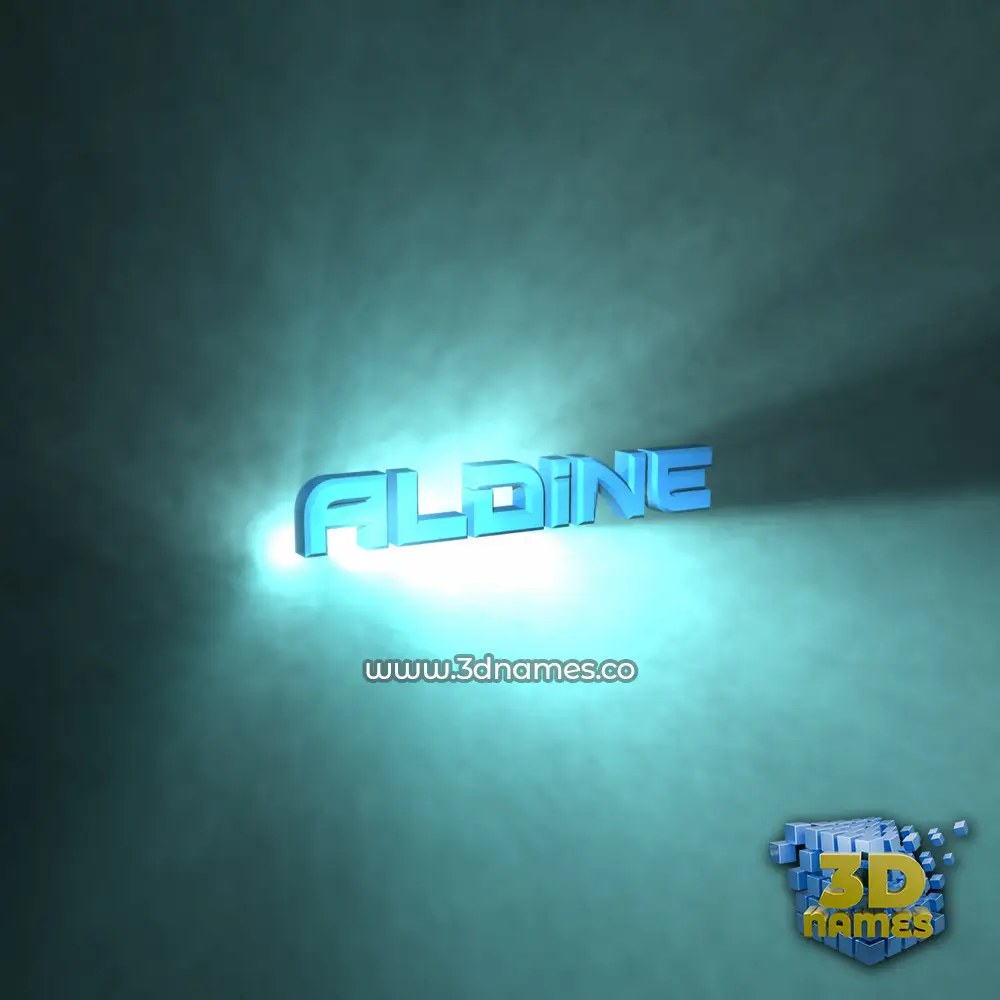 aldine in Light Shine style - 3D name wallpaper