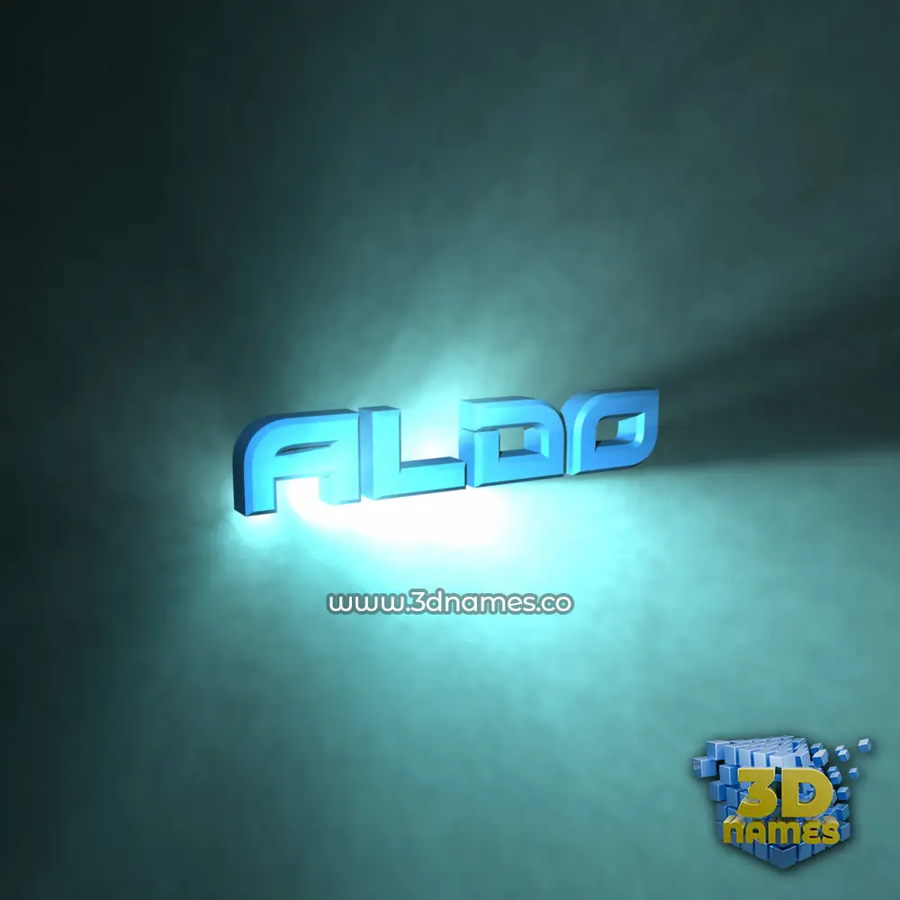 aldo in Light Shine style - 3D name wallpaper