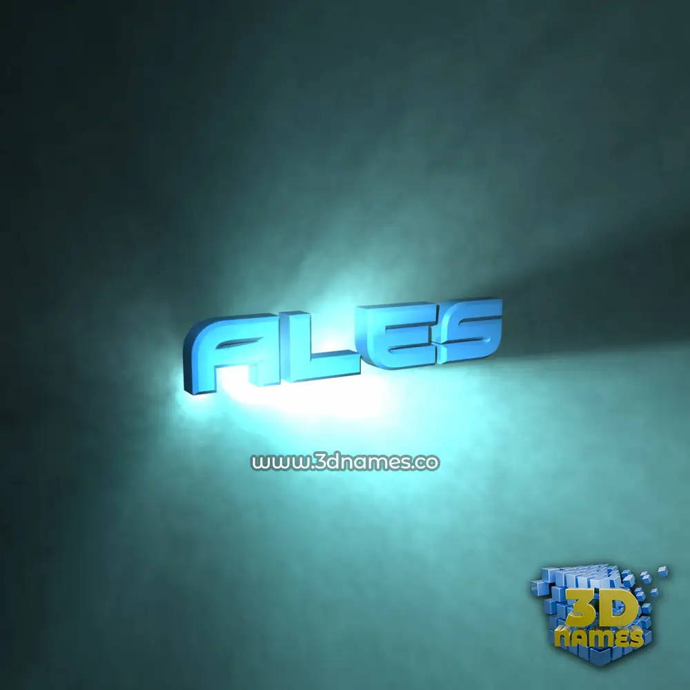 ales in Light Shine style - 3D name wallpaper ales in Light Shine style - 3D name wallpaper