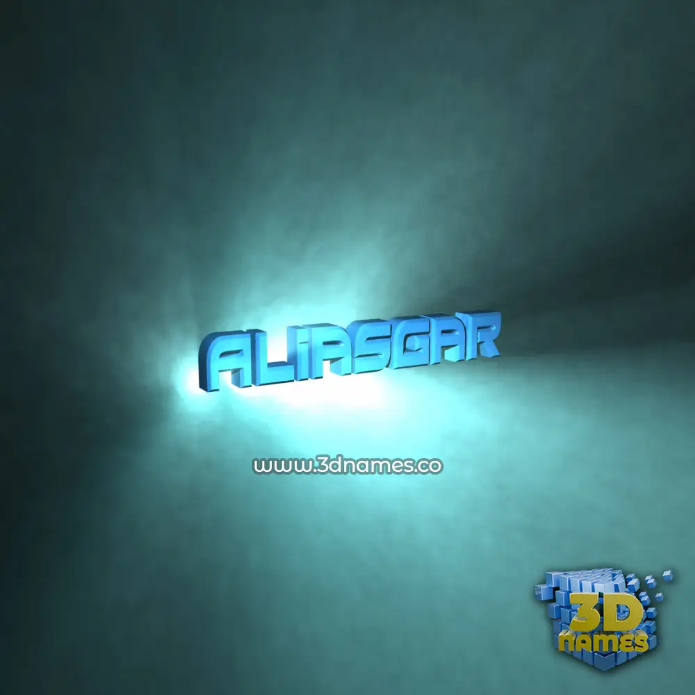 aliasgar in Light Shine style - 3D name wallpaper