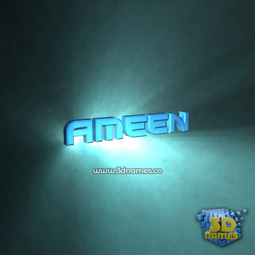 ameen in Light Shine style - 3D name wallpaper ameen in Light Shine style - 3D name wallpaper
