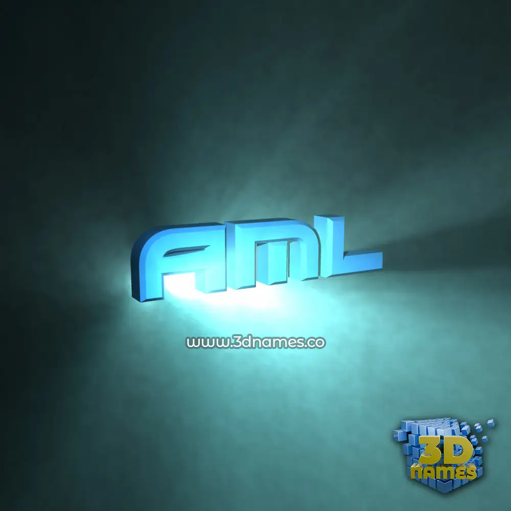 aml in Light Shine style - 3D name wallpaper aml in Light Shine style - 3D name wallpaper