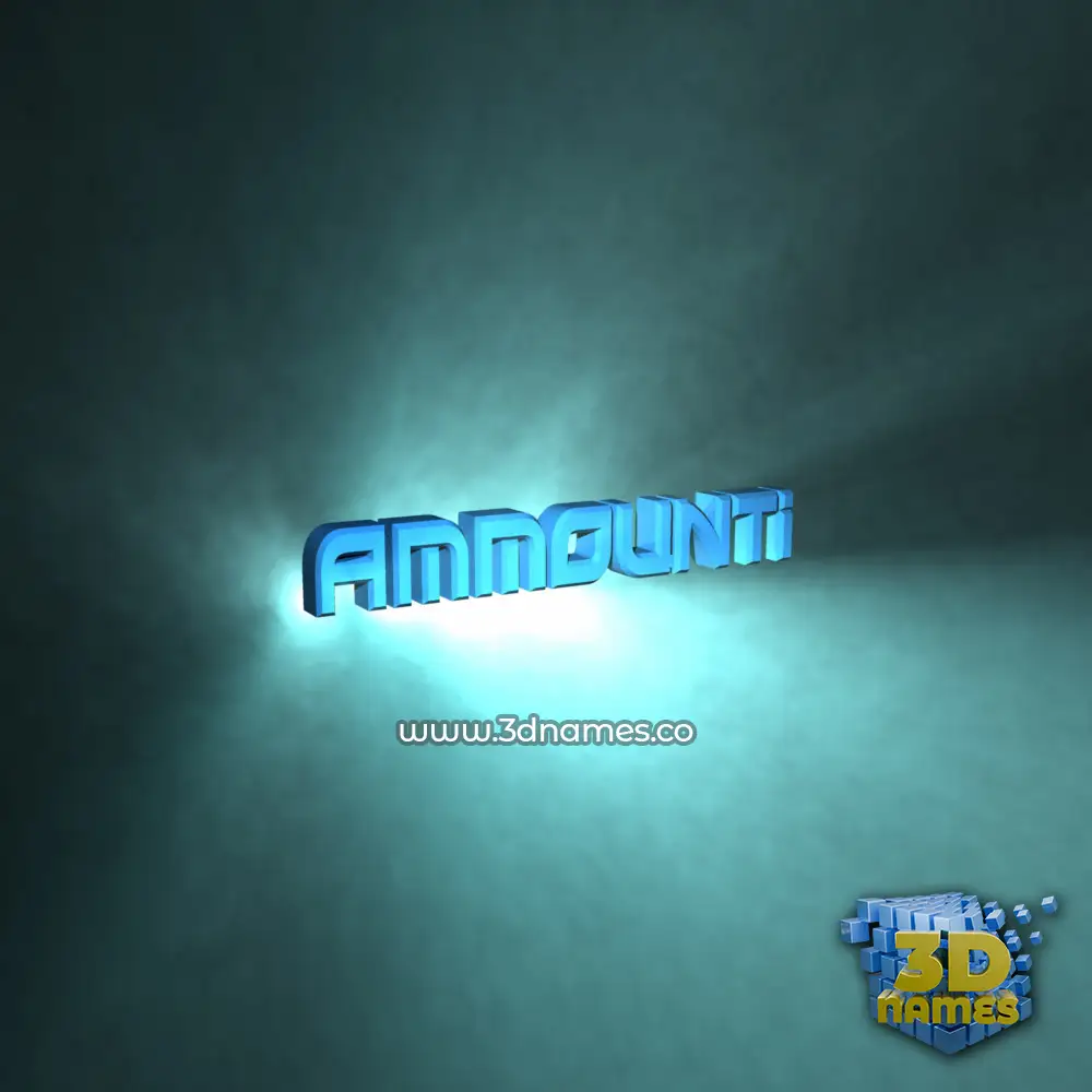 ammounti in Light Shine style - 3D name wallpaper ammounti in Light Shine style - 3D name wallpaper