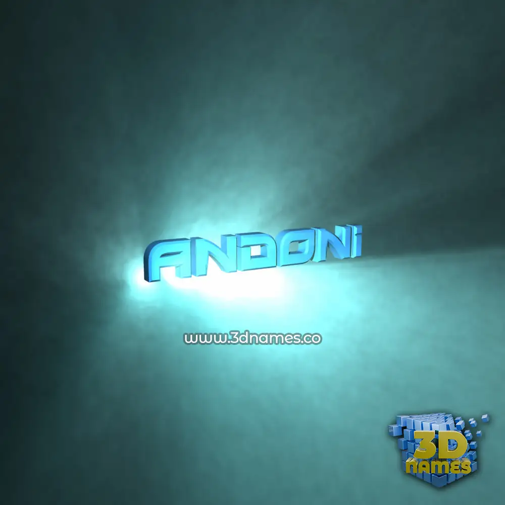 andoni in Light Shine style - 3D name wallpaper