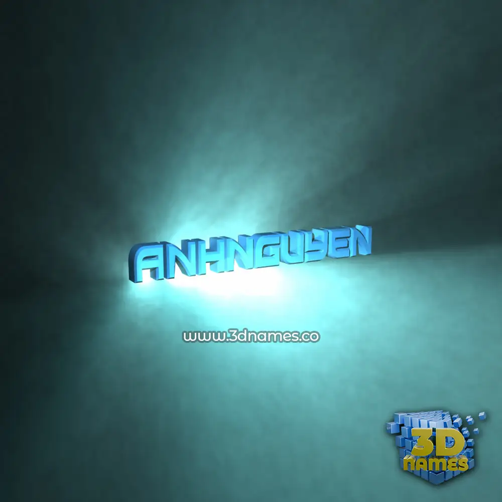 anhnguyen in Light Shine style - 3D name wallpaper