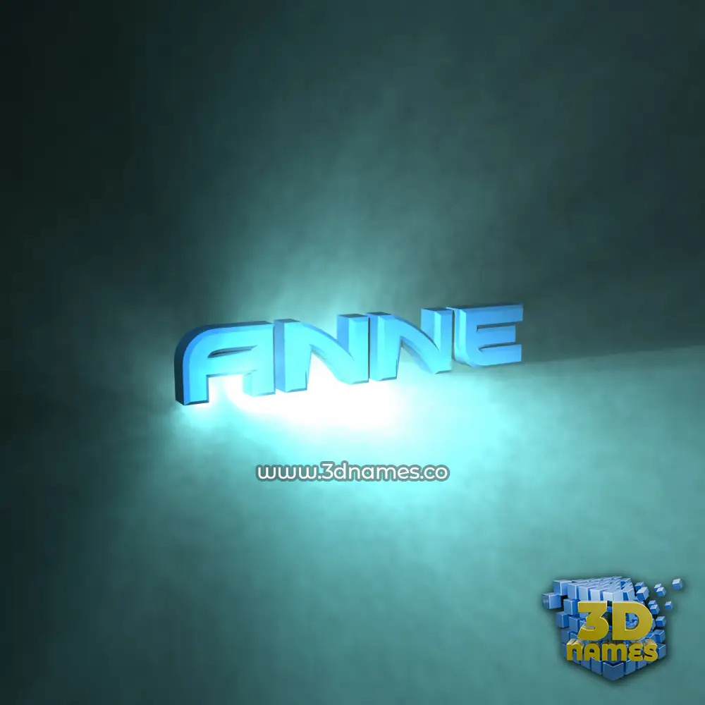 anne in Light Shine style - 3D name wallpaper