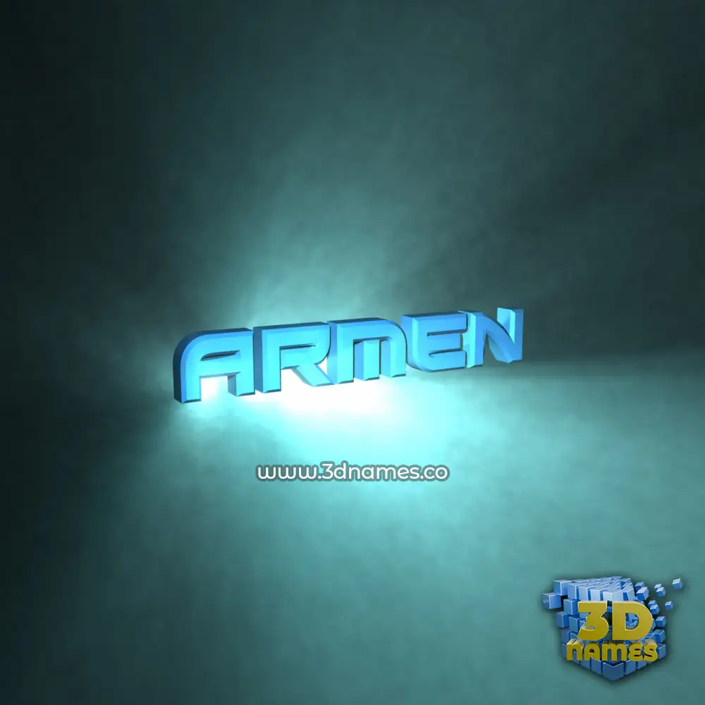 armen in Light Shine style - 3D name wallpaper