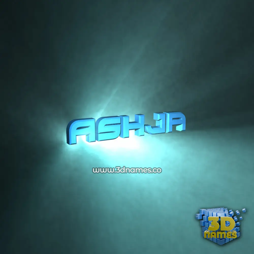 ashja in Light Shine style - 3D name wallpaper ashja in Light Shine style - 3D name wallpaper