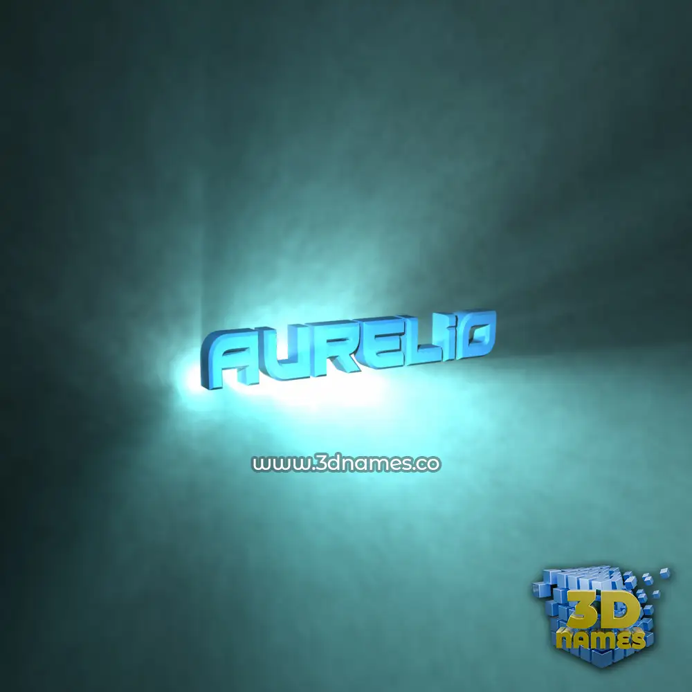 aurelio in Light Shine style - 3D name wallpaper