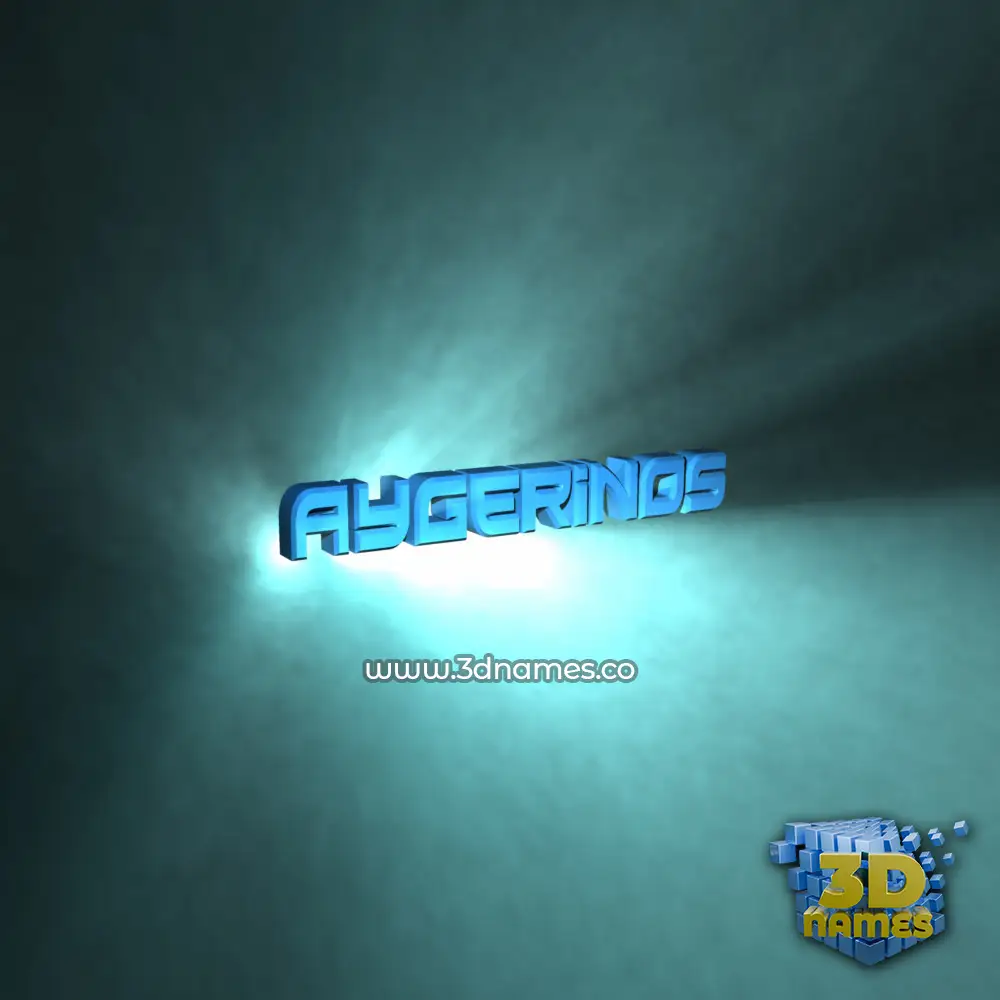 aygerinos in Light Shine style - 3D name wallpaper