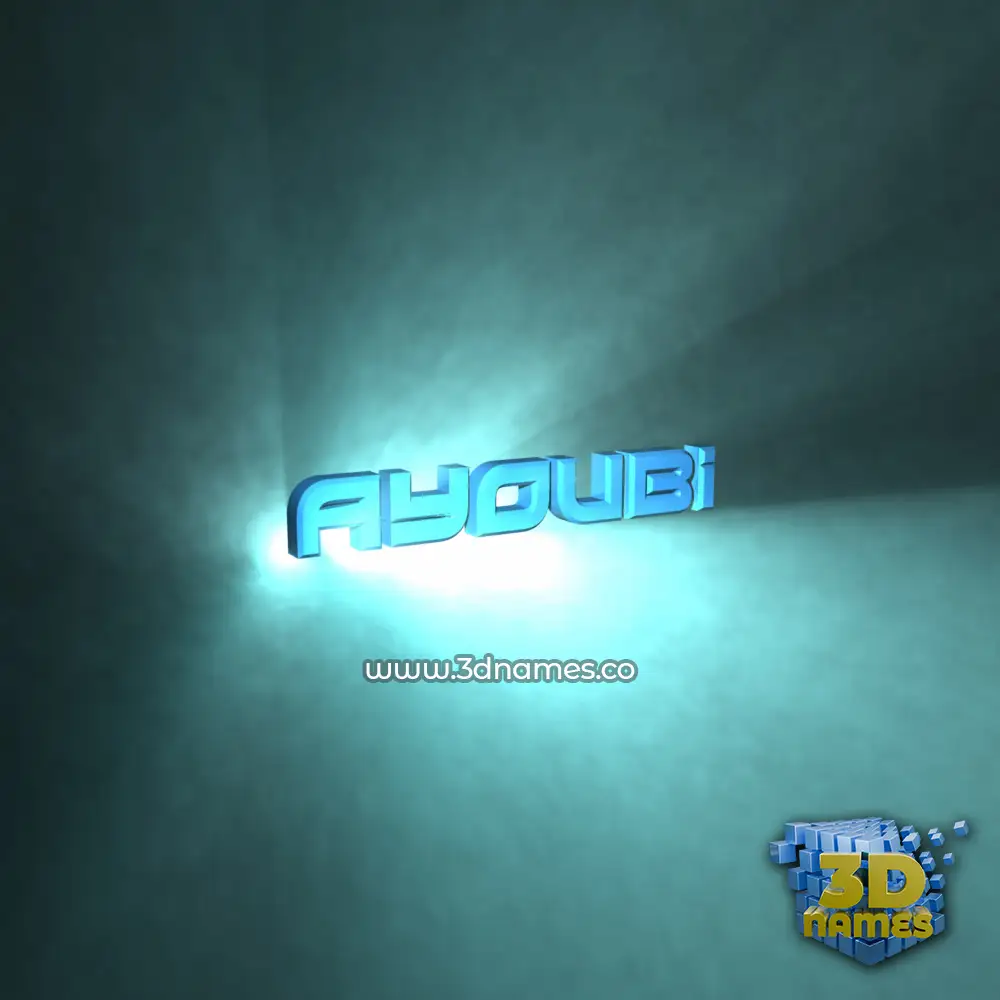 ayoubi in Light Shine style - 3D name wallpaper ayoubi in Light Shine style - 3D name wallpaper