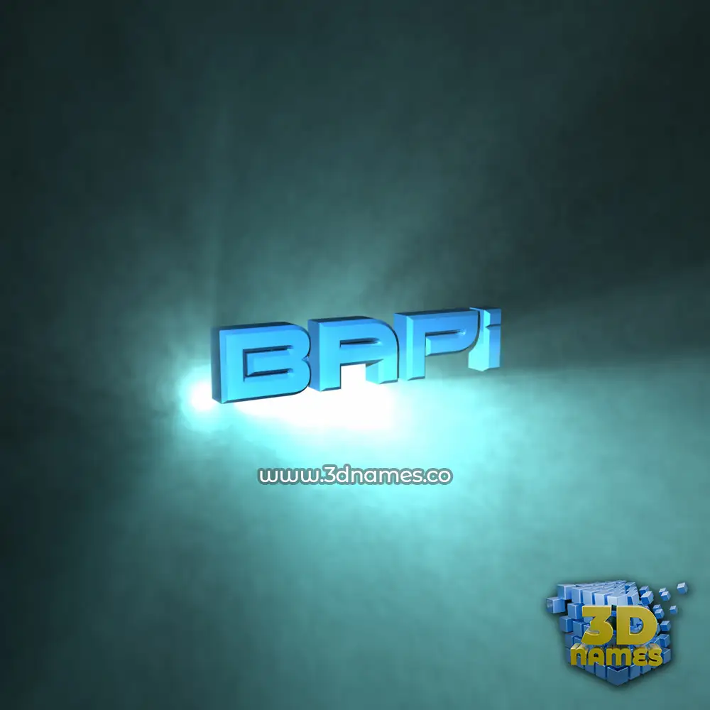 bapi in Light Shine style - 3D name wallpaper bapi in Light Shine style - 3D name wallpaper