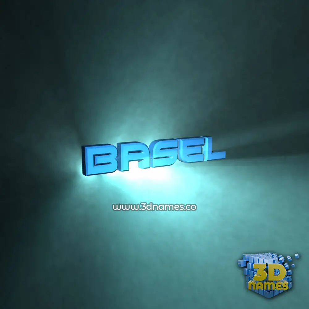basel in Light Shine style - 3D name wallpaper