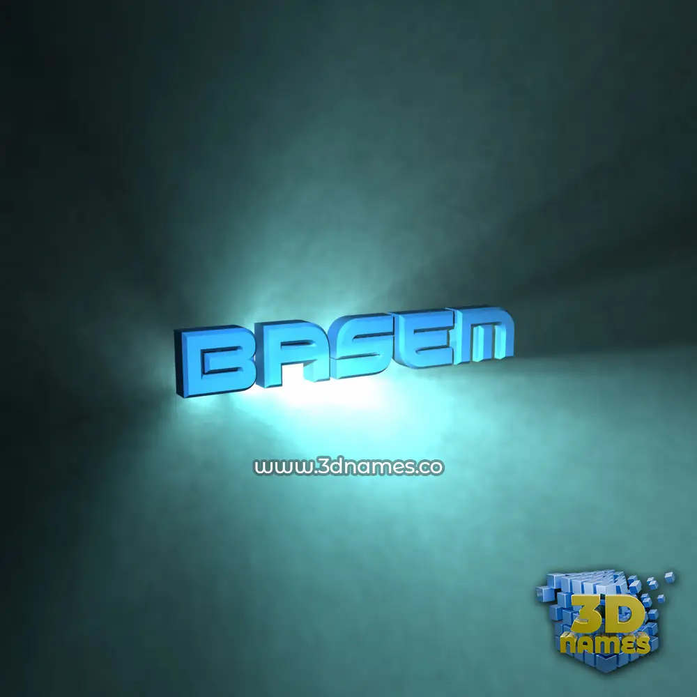 basem in Light Shine style - 3D name wallpaper basem in Light Shine style - 3D name wallpaper