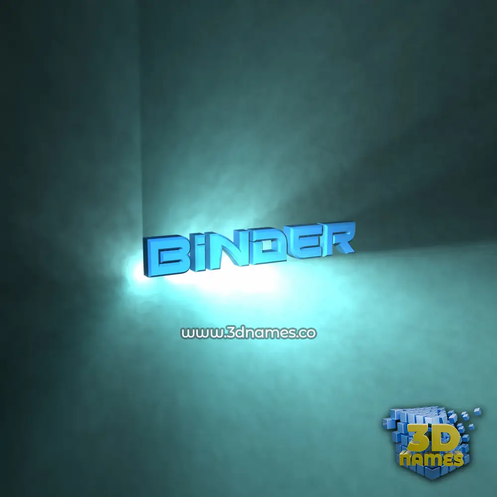 binder in Light Shine style - 3D name wallpaper