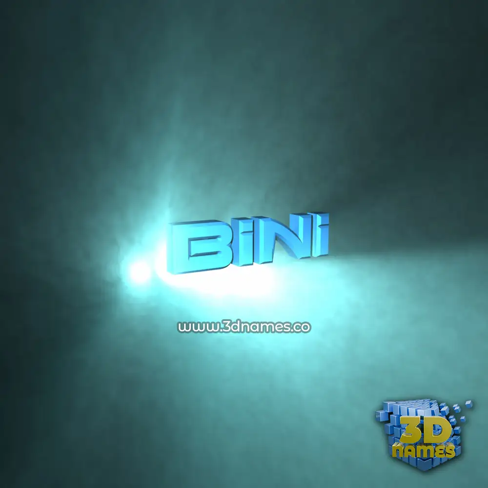 bini in Light Shine style - 3D name wallpaper bini in Light Shine style - 3D name wallpaper