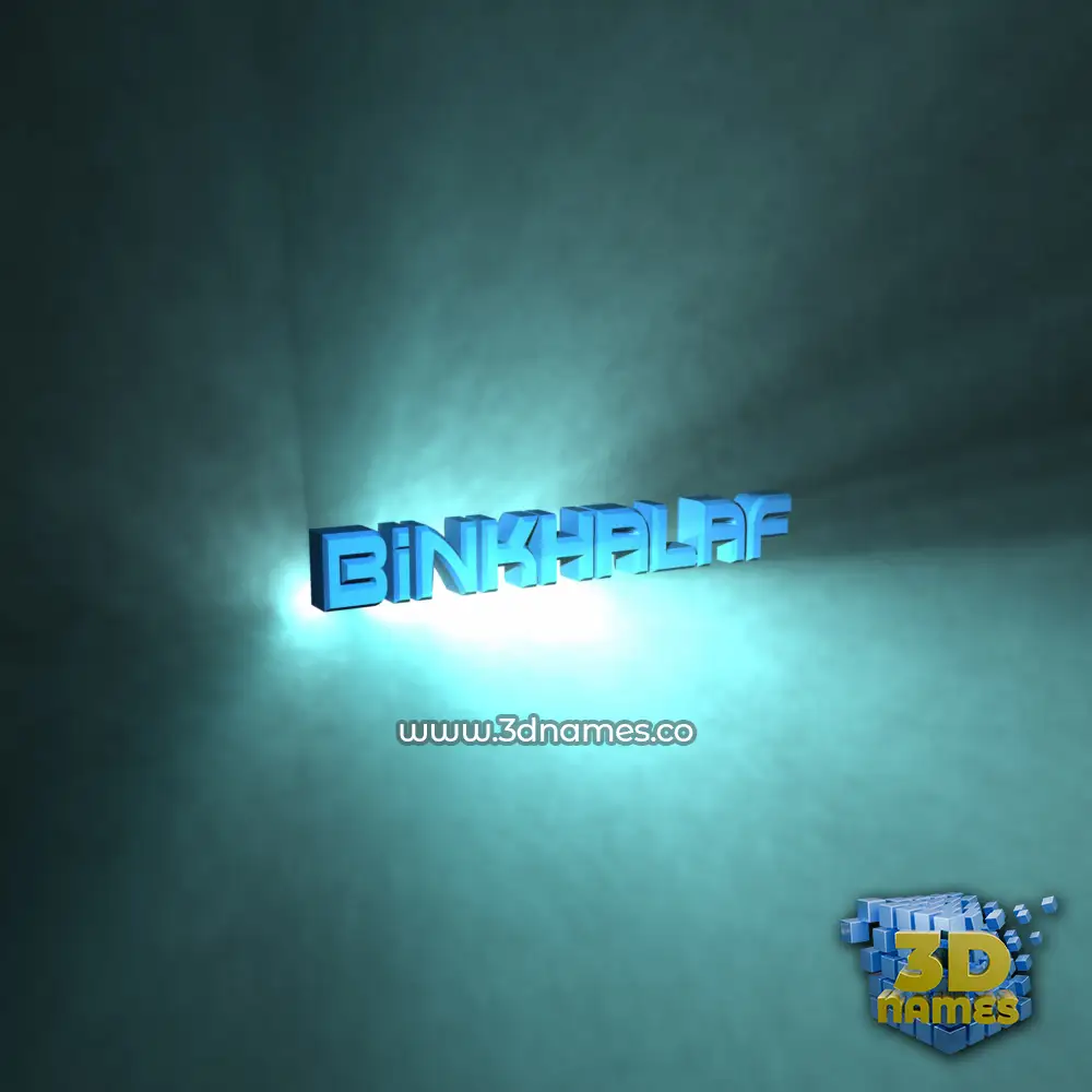 binkhalaf in Light Shine style - 3D name wallpaper binkhalaf in Light Shine style - 3D name wallpaper
