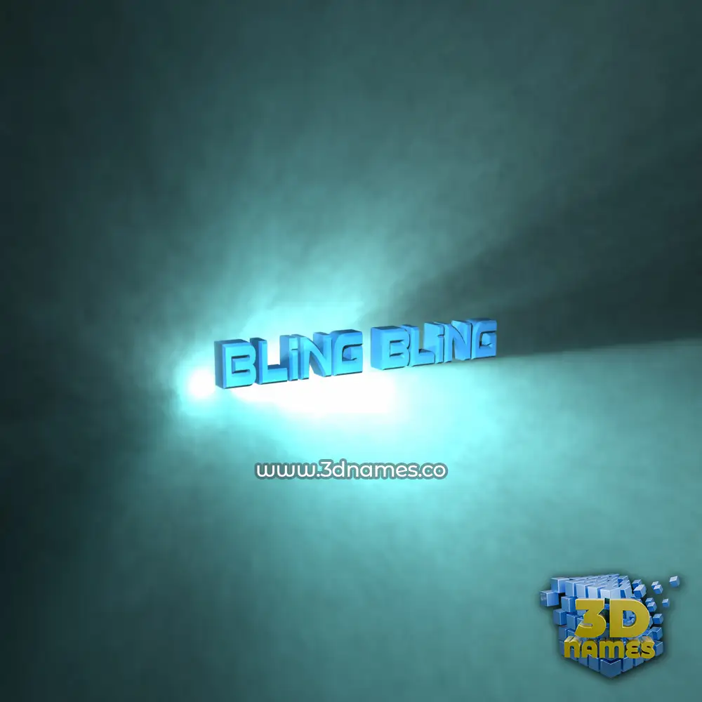 bling bling in Light Shine style - 3D name wallpaper