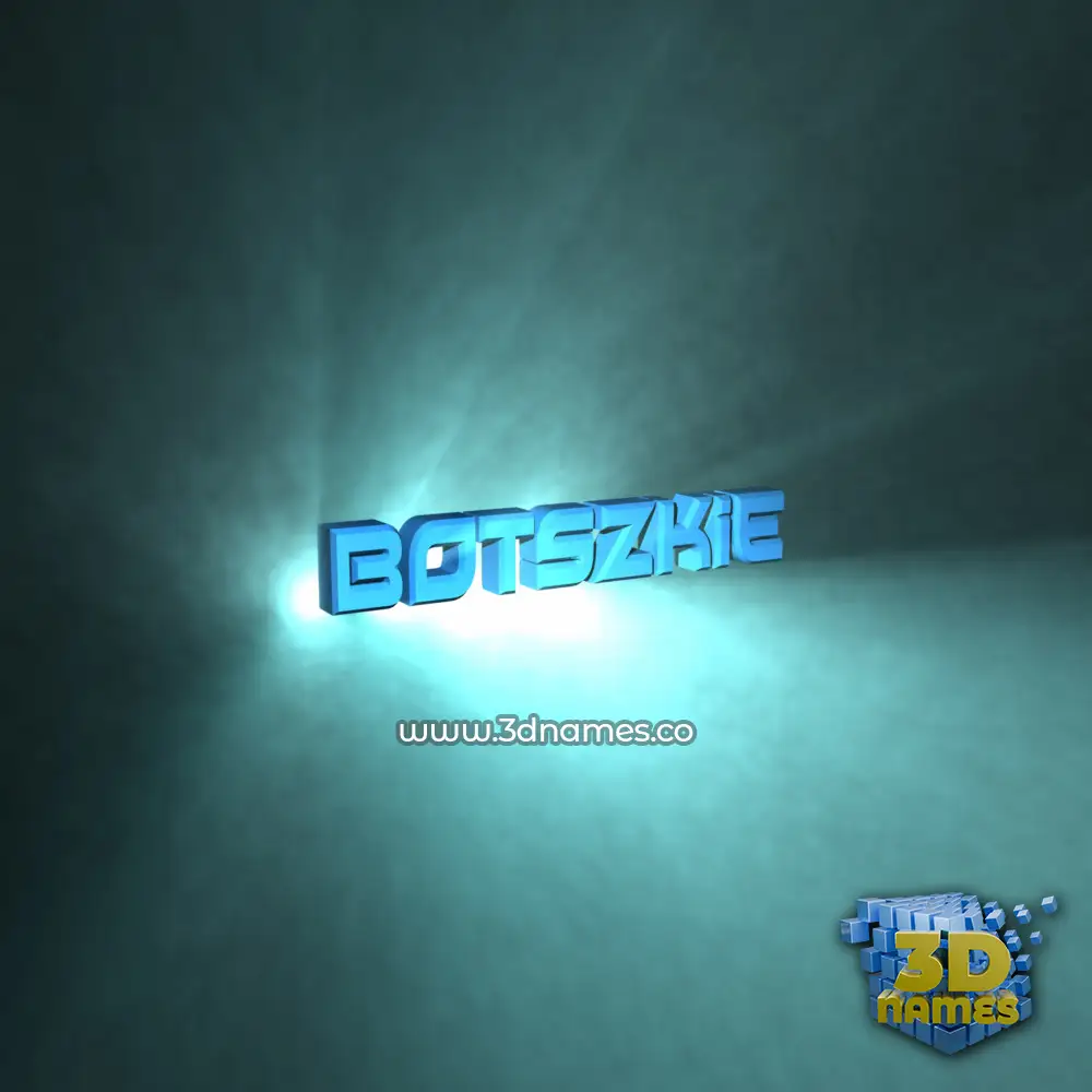 botszkie in Light Shine style - 3D name wallpaper botszkie in Light Shine style - 3D name wallpaper