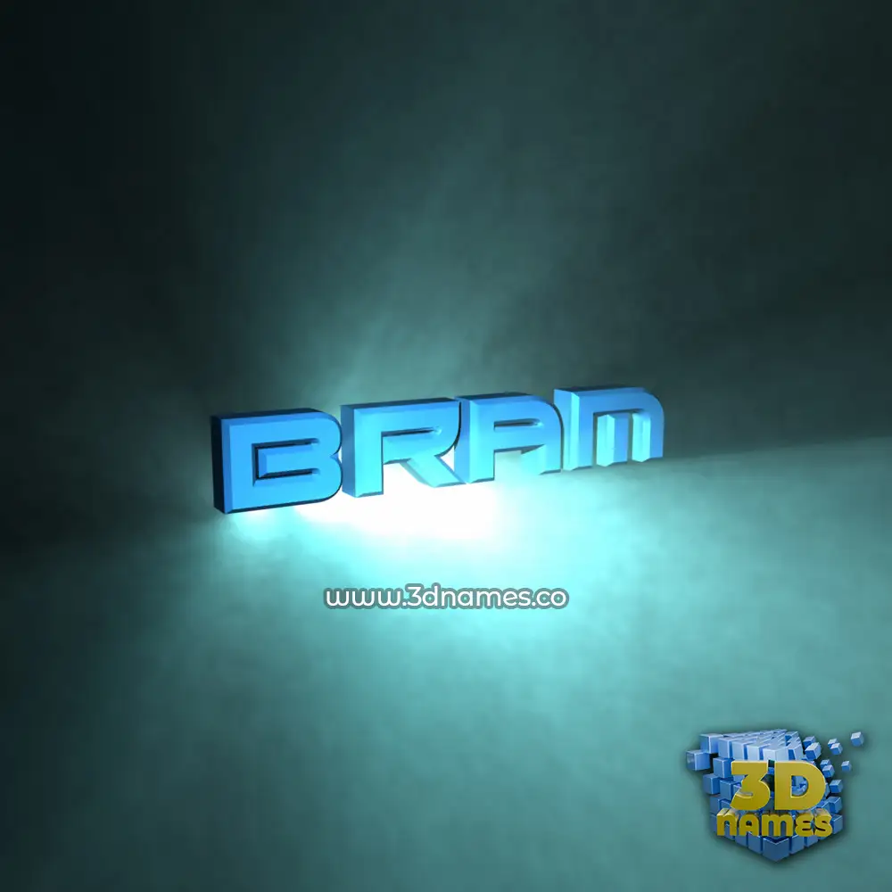 bram in Light Shine style - 3D name wallpaper bram in Light Shine style - 3D name wallpaper