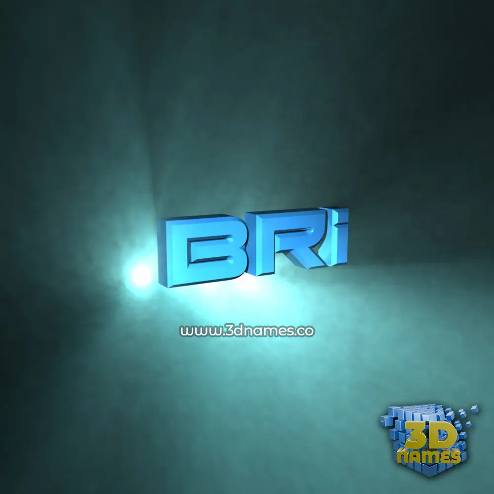 bri in Light Shine style - 3D name wallpaper
