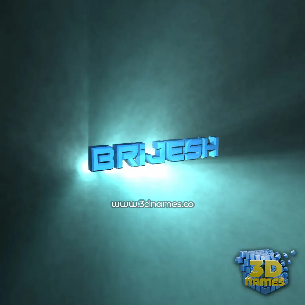 brijesh in Light Shine style - 3D name wallpaper