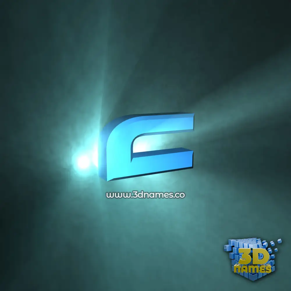 c in Light Shine style - 3D name wallpaper