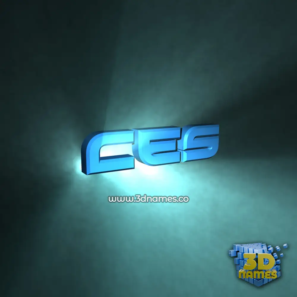 ces in Light Shine style - 3D name wallpaper