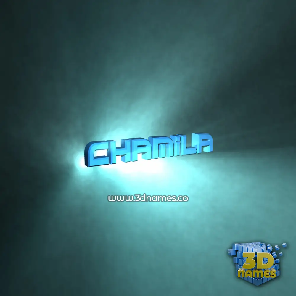 chamila in Light Shine style - 3D name wallpaper