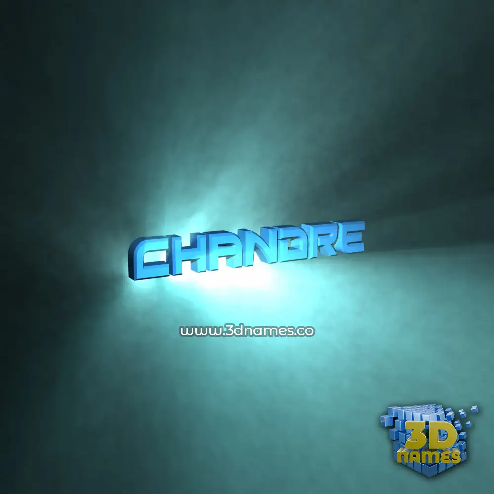 chandre in Light Shine style - 3D name wallpaper