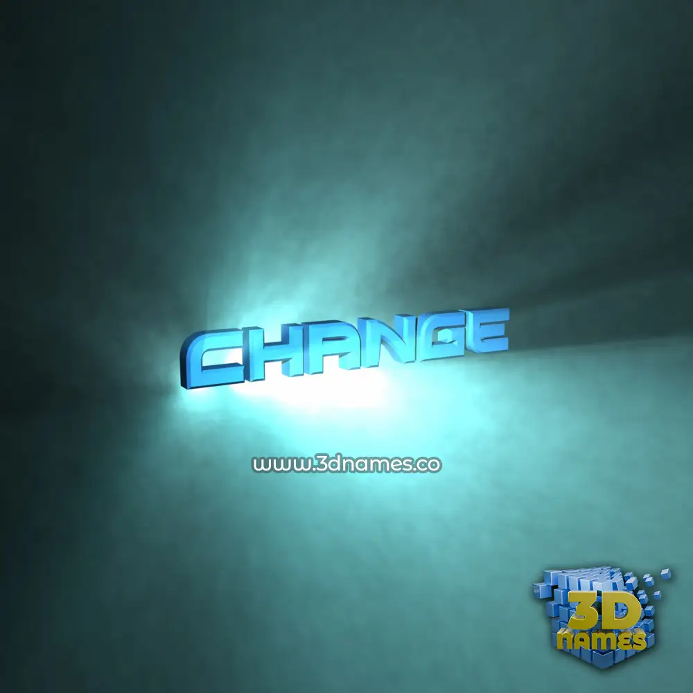 change in Light Shine style - 3D name wallpaper