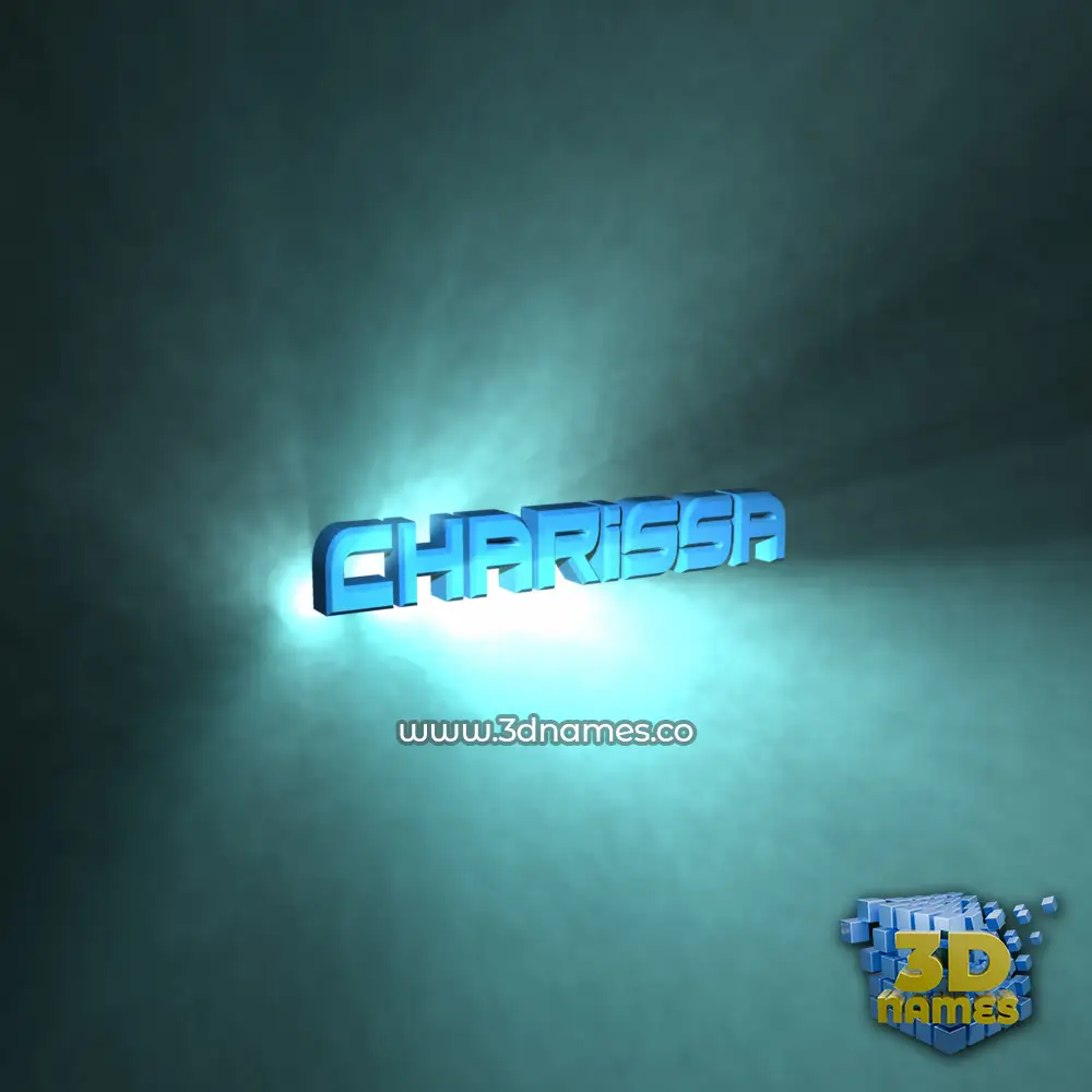 charissa in Light Shine style - 3D name wallpaper