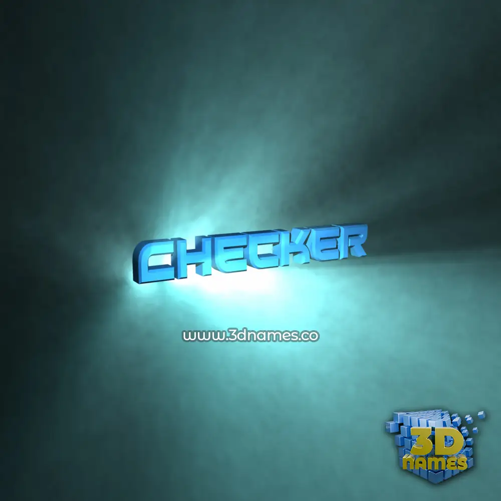 checker in Light Shine style - 3D name wallpaper